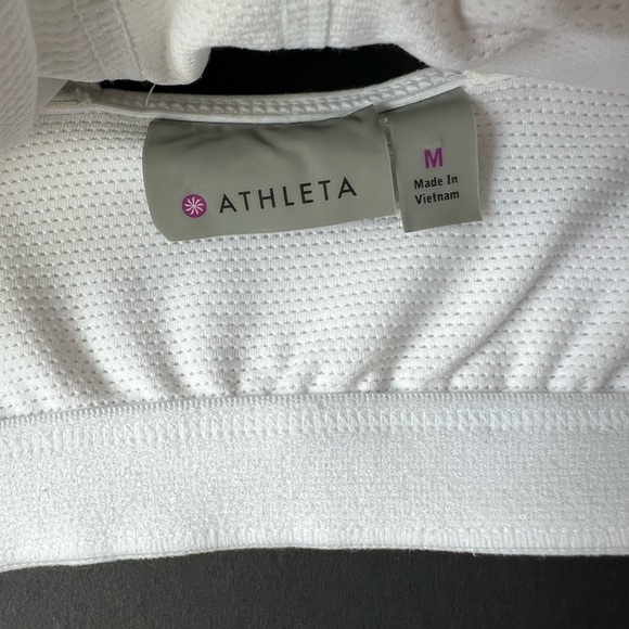 Athleta size medium white double strap, sports bra with removable cups EUC - Picture 4 of 6